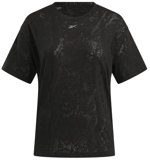 Футболка женская Reebok Burnout Черный - Фото 1 большая