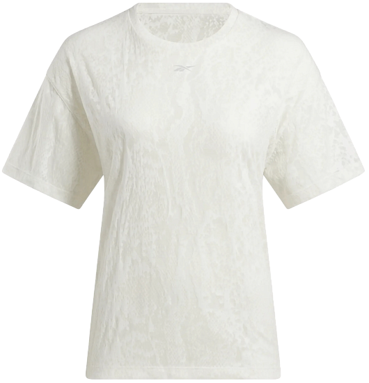 Футболка женская Reebok Burnout Белый - Фото 1 большая