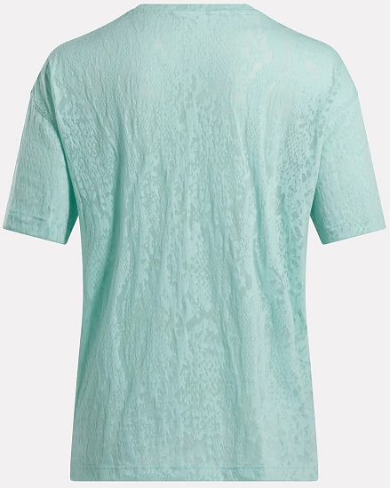 Футболка женская Reebok Burnout Бирюзовый - Фото 2 большая