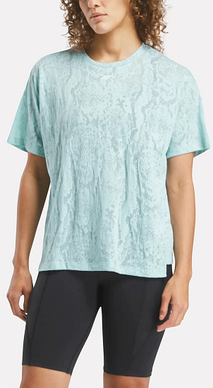 Футболка женская Reebok Burnout Бирюзовый - Фото 3 большая