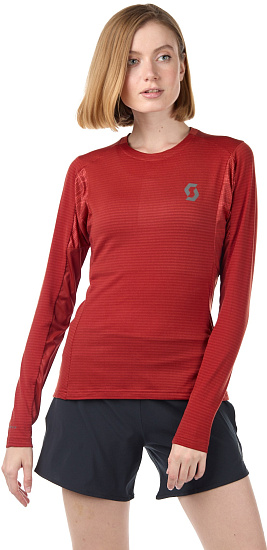 Футболка женская Scott Trail Run Rust Red/Brick Red - Фото 2 большая