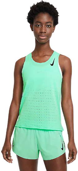 Майка женская Nike AeroSwift Green Glow/Black - Фото 2 большая