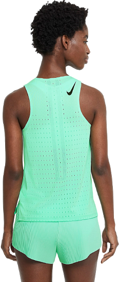 Майка женская Nike AeroSwift Green Glow/Black - Фото 3 большая
