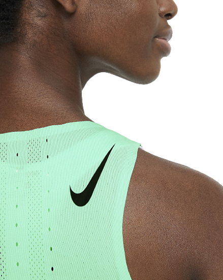 Майка женская Nike AeroSwift Green Glow/Black - Фото 5 большая