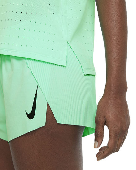 Майка женская Nike AeroSwift Green Glow/Black - Фото 6 большая
