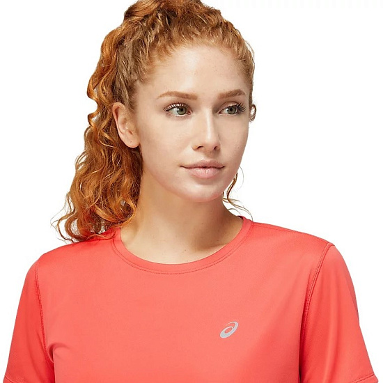 Футболка женская ASICS Katakana Ss Pink Grapefruit - Фото 5 большая