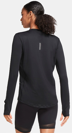 Футболка женская Nike Running Crew Black - Фото 3 большая