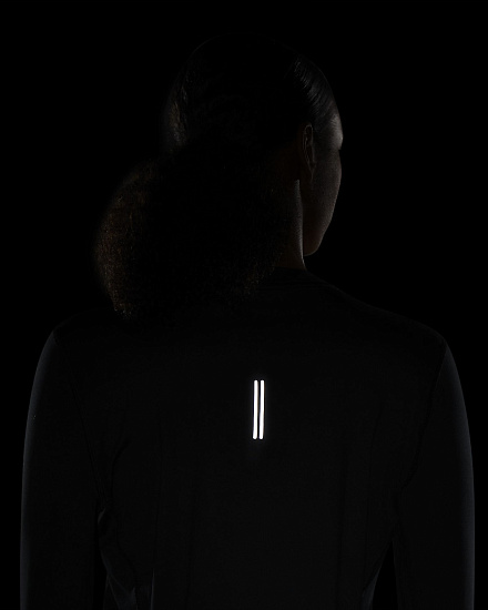 Футболка женская Nike Running Crew Black - Фото 10 большая