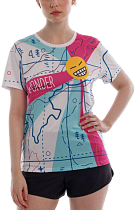Футболка женская Wonder Trail Topo Blue Pink