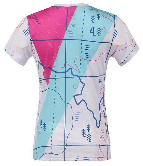 Футболка женская Wonder Trail Topo Blue Pink - Фото 2 большая