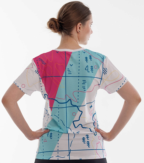 Футболка женская Wonder Trail Topo Blue Pink - Фото 5 большая