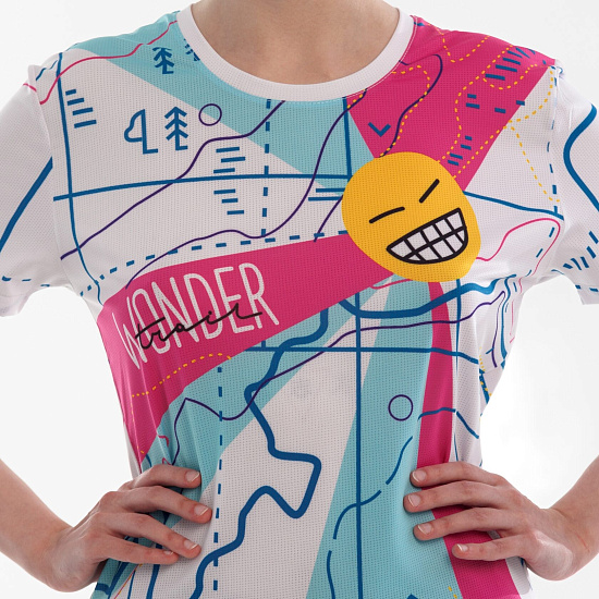 Футболка женская Wonder Trail Topo Blue Pink - Фото 7 большая