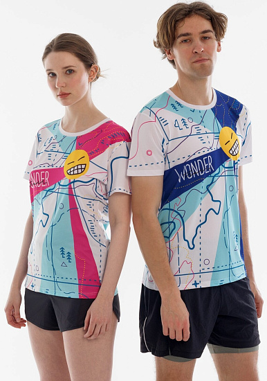 Футболка женская Wonder Trail Topo Blue Pink - Фото 8 большая
