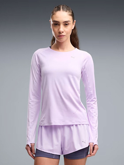 Лонгслив женский Puma Everyday Cloudpun Light Lavender - Фото 3 большая