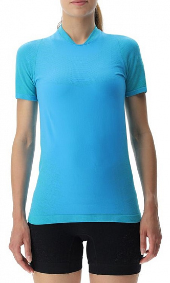 Футболка женская UYN Running Exceleration Ow Sh_Sl Turquoise/Ash - Фото 1 большая