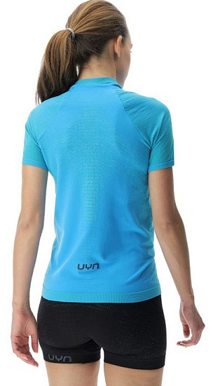 Футболка женская UYN Running Exceleration Ow Sh_Sl Turquoise/Ash - Фото 7 большая