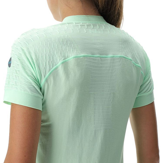 Футболка женская UYN Run Fit Ow Sh_Sl Green Ash - Фото 8 большая
