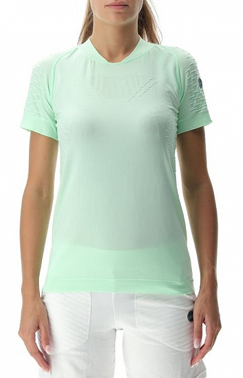 Футболка женская UYN Run Fit Ow Sh_Sl Green Ash - Фото 1 большая