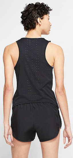 Майка женская Nike Aeroswift Singlet Black/White - Фото 4 большая