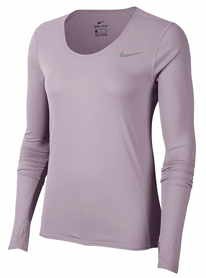 Футболка женская Nike City Sleek LS Pink - Фото 1 большая