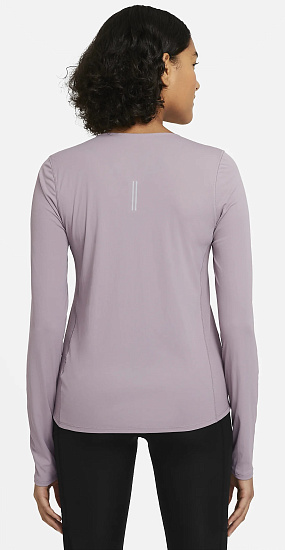 Футболка женская Nike City Sleek LS Pink - Фото 3 большая