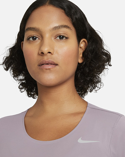 Футболка женская Nike City Sleek LS Pink - Фото 4 большая