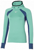 Лонгслив женский Mizuno Warmalite Hooded Ls Dusty Jade
