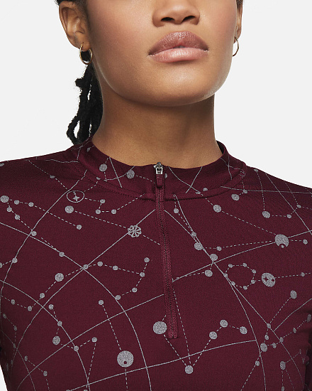Футболка женская Nike Element Flash Dark Beetroot/Reflective Silver - Фото 4 большая