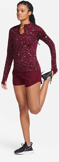 Футболка женская Nike Element Flash Dark Beetroot/Reflective Silver - Фото 5 большая