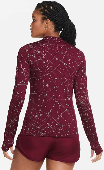 Футболка женская Nike Element Flash Dark Beetroot/Reflective Silver - Фото 6 большая
