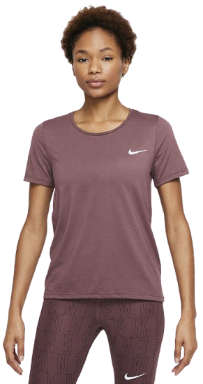 Футболка женская Nike Dri-FIT Run Division Dark Wine/Black/Reflective Silver - Фото 3 большая