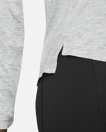 Футболка женская Nike Dri-FIT One Particle Grey/Heather/Black - Фото 5 большая