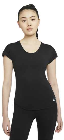 Топ женский Nike Breathe Cool Black/Reflective Silver - Фото 2 большая