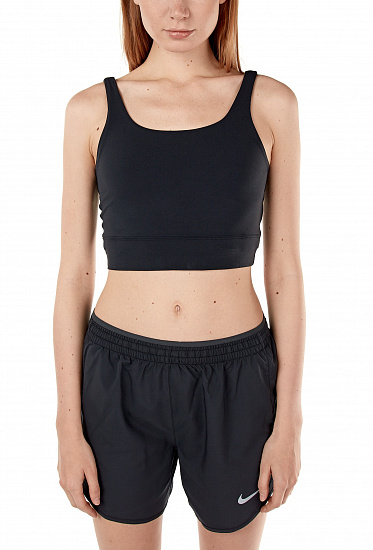 Майка женская Nike Yoga Luxe Crop Tank Black/Dk Smoke Grey - Фото 1 большая