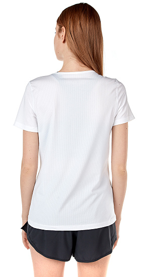 Футболка женская Nike Np 365 Top SS Essential White/Black - Фото 8 большая