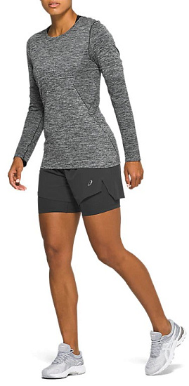Футболка женская ASICS Race Seamless LS Performance Black - Фото 2 большая