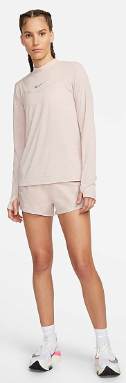 Футболка женская Nike Dri-FIT Run Division Ls Pink Oxford/Sail - Фото 3 большая