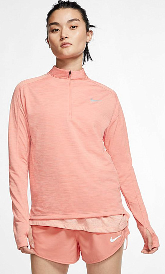 Футболка женская Nike Pacer Top Hz Pink Quartz/Htr/Reflective Silv - Фото 3 большая