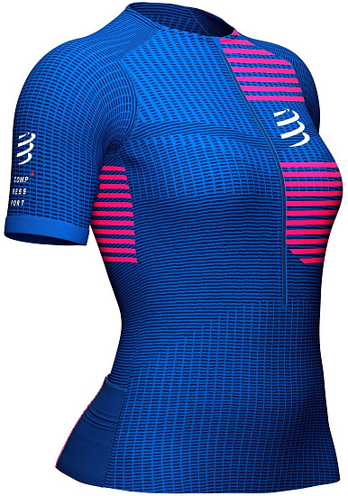 Футболка женская Compressport Tri Postural V2 Синий - Фото 1 большая