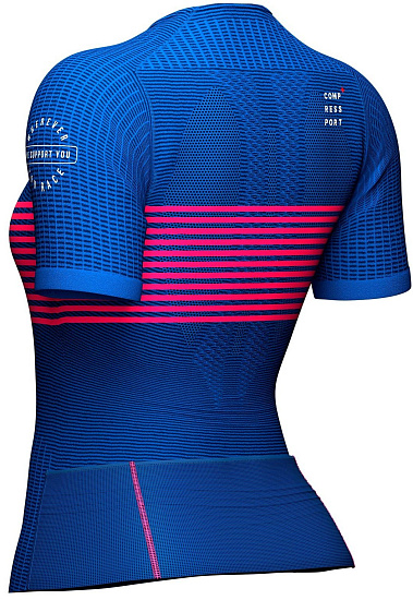 Футболка женская Compressport Tri Postural V2 Синий - Фото 2 большая