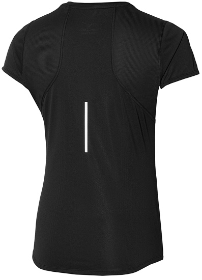 Футболка женская Mizuno Dryaeroflow Black - Фото 2 большая