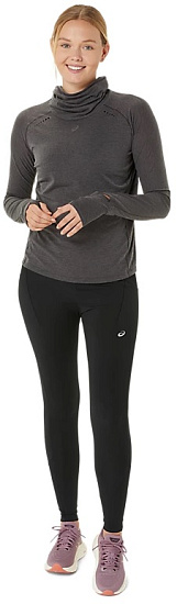 Лонгслив женский ASICS Metarun Winter Black - Фото 8 большая