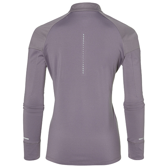 Футболка женская ASICS Windblock 1/2 Zip Lavender Grey - Фото 2 большая