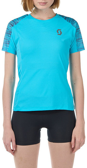Футболка женская Scott Trail Run Breeze Blue/Dark Purple - Фото 1 большая