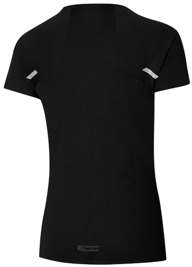 Футболка женская Mizuno Tech Light Black - Фото 2 большая