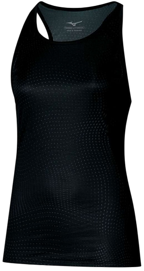 Майка женская Mizuno DryAeroFlow Graphic Black - Фото 1 большая