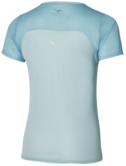 Футболка женская Mizuno DryAeroFlow Graphic Cloud Blue - Фото 2 большая