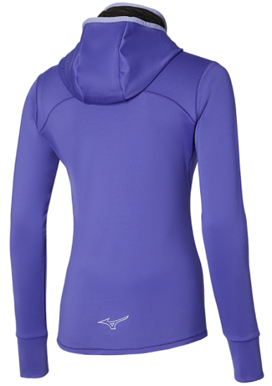 Футболка женская Mizuno Warmalite Hooded LS пурпурный - Фото 2 большая