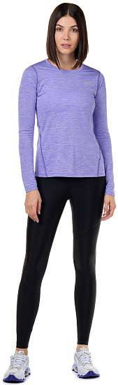 Футболка женская Mizuno Impulse Core LS пурпурный - Фото 2 большая