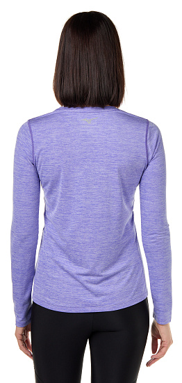 Футболка женская Mizuno Impulse Core LS пурпурный - Фото 4 большая